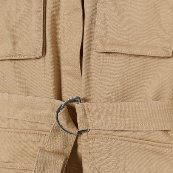 DIVIDED BY H&M WOMENS BELTED SHIRT JACKET IN BEIGE - Picture 9 of 10